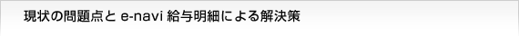 現状の問題点とe-navi給与明細による解決策